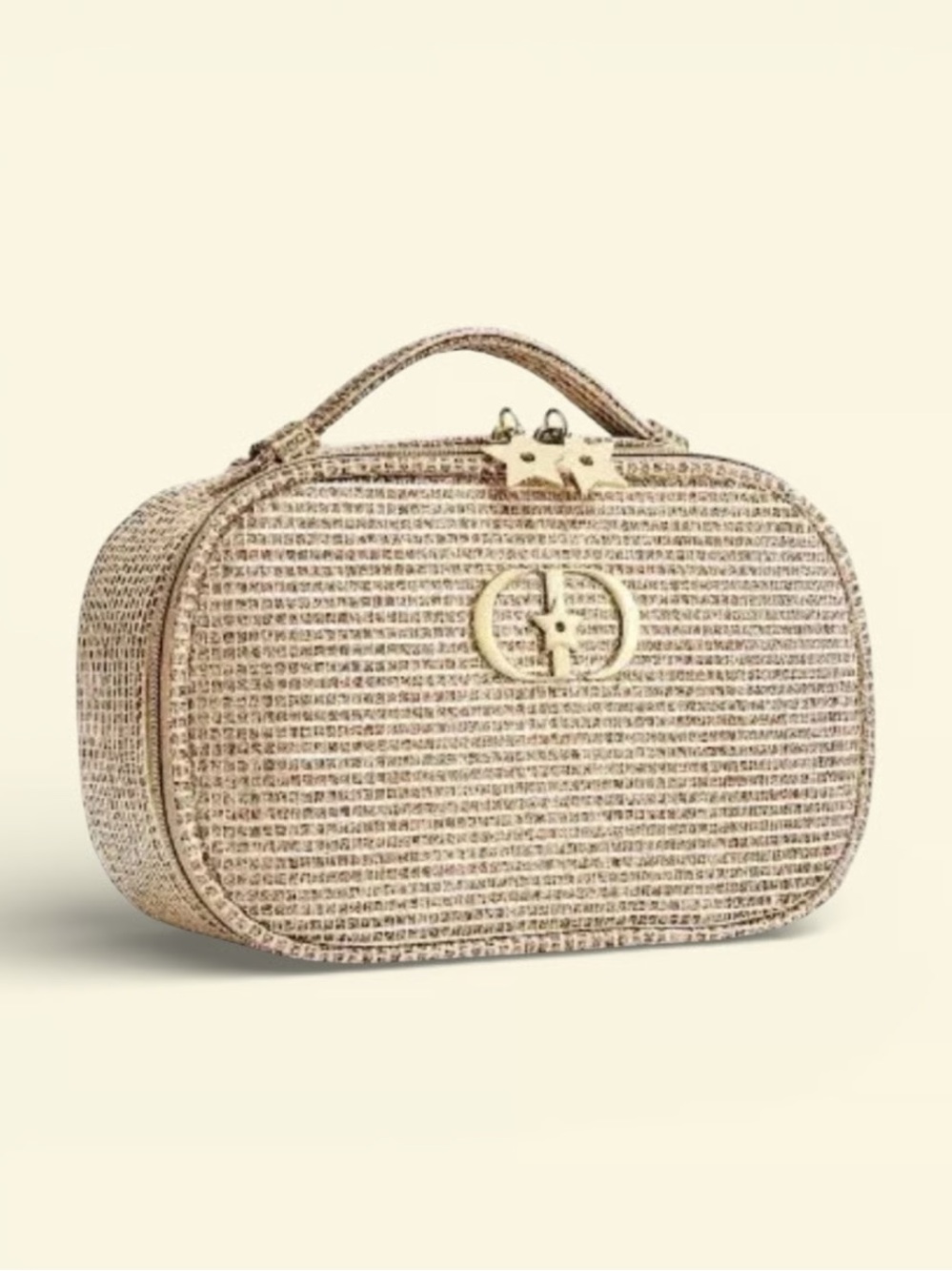Dior Beauty Sparkly Top-Handle CD Star Accent Cosmetics Case